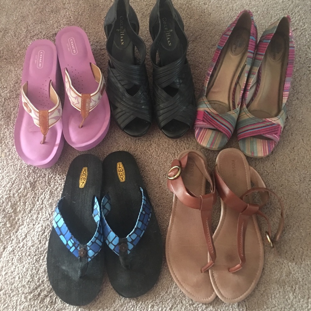 An assortment of sandals